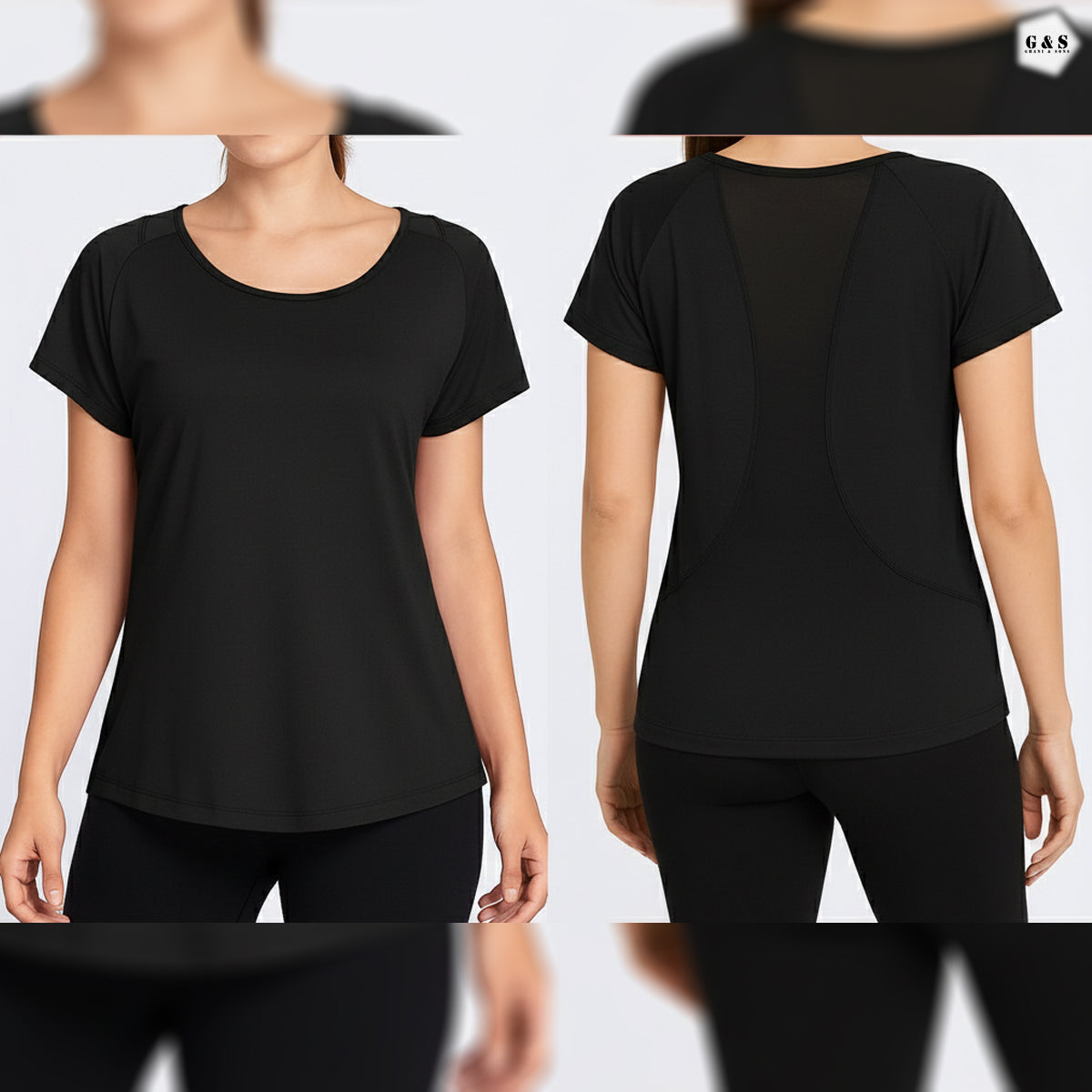 Ladies Imported High Quality Dry Fit Gym/Yoga Wear Shirts