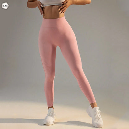 Peach Mesh Hole Design Seamless Gym/Yoga Legging