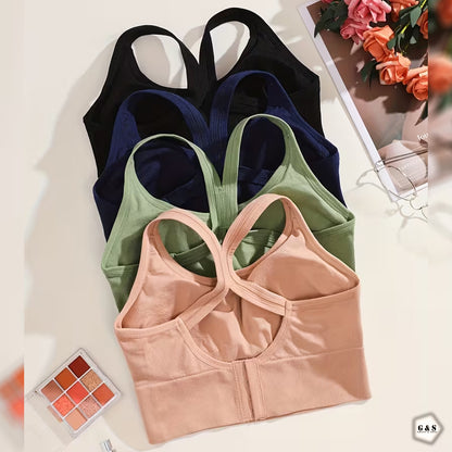 Pack Of 3 Back Hook Design Sports Bras