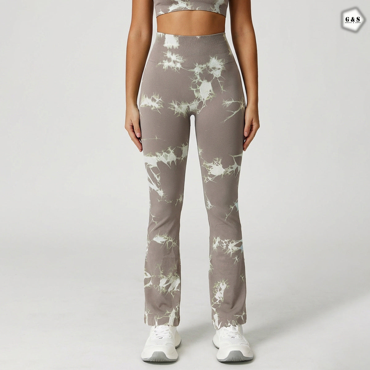 Premium Quality Seamless Printed Flared Gym/Yoga Legging