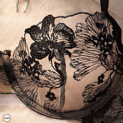 High Quality Black Non-Wired Non- Padded Pushup Bra & Panty Set