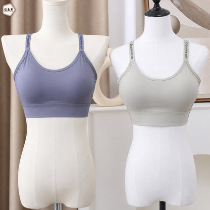 Pack Of 3 Ice-Silk Padded Back Hook Design Sports/Casual Bralette