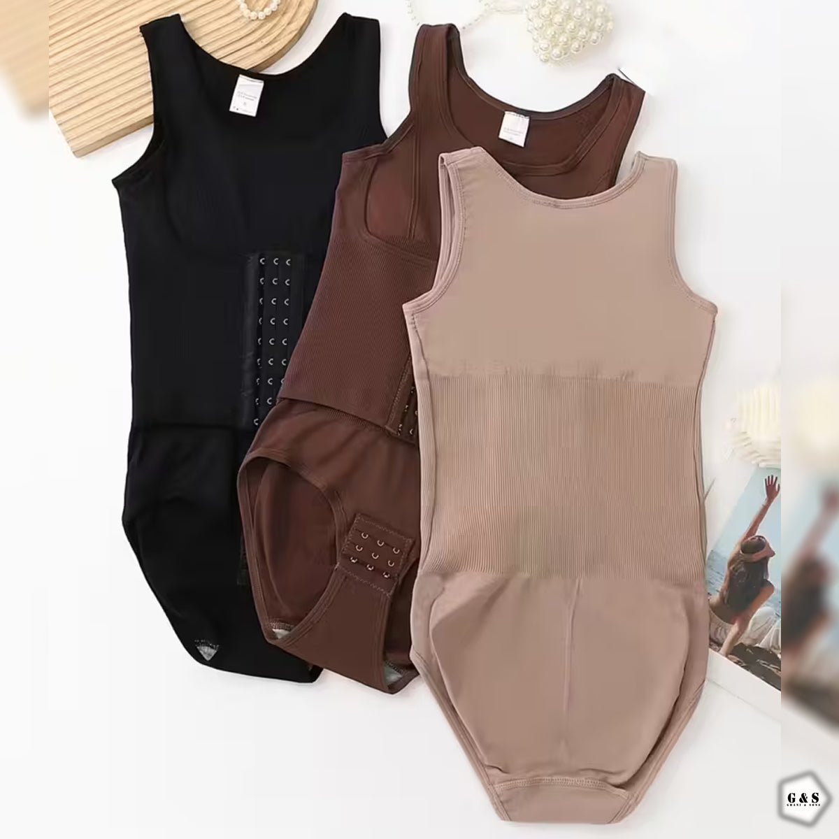 High Quality Front Open Body Shaper With Corset Belt