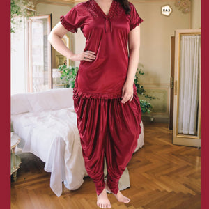 New Patiala Style Silk Pajama Suit