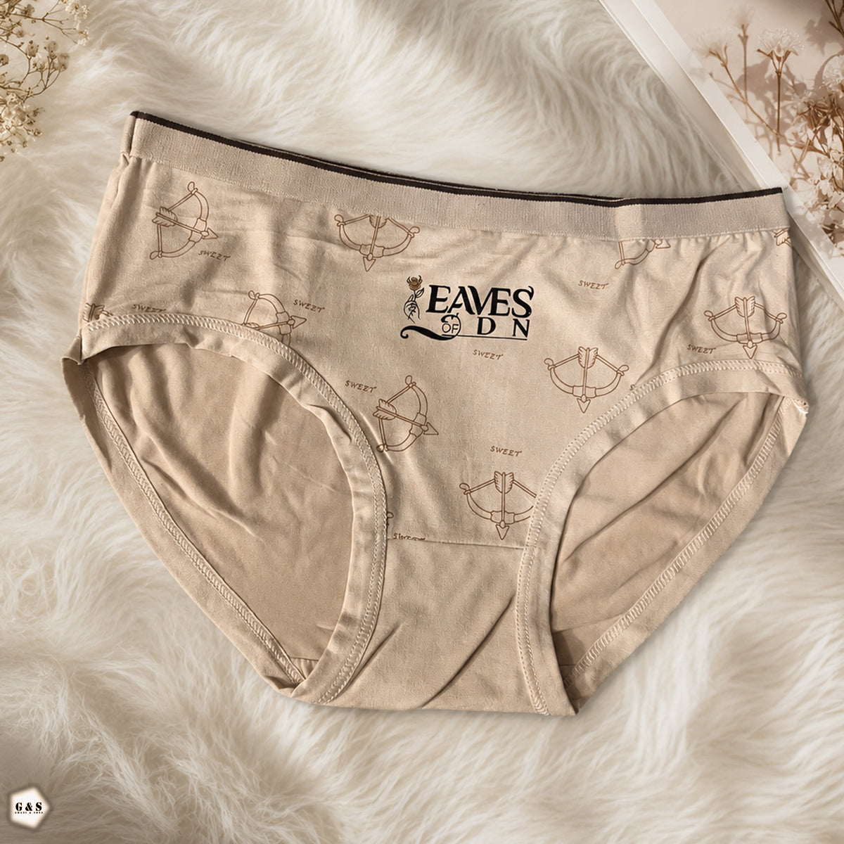 Pack Of 5 New Soft Cotton Jersey Panties With Elastic Waist Band