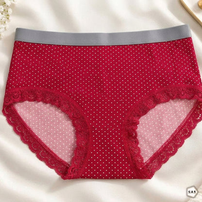 Girls Imported Pack Of 5 Cotton Lace Panties