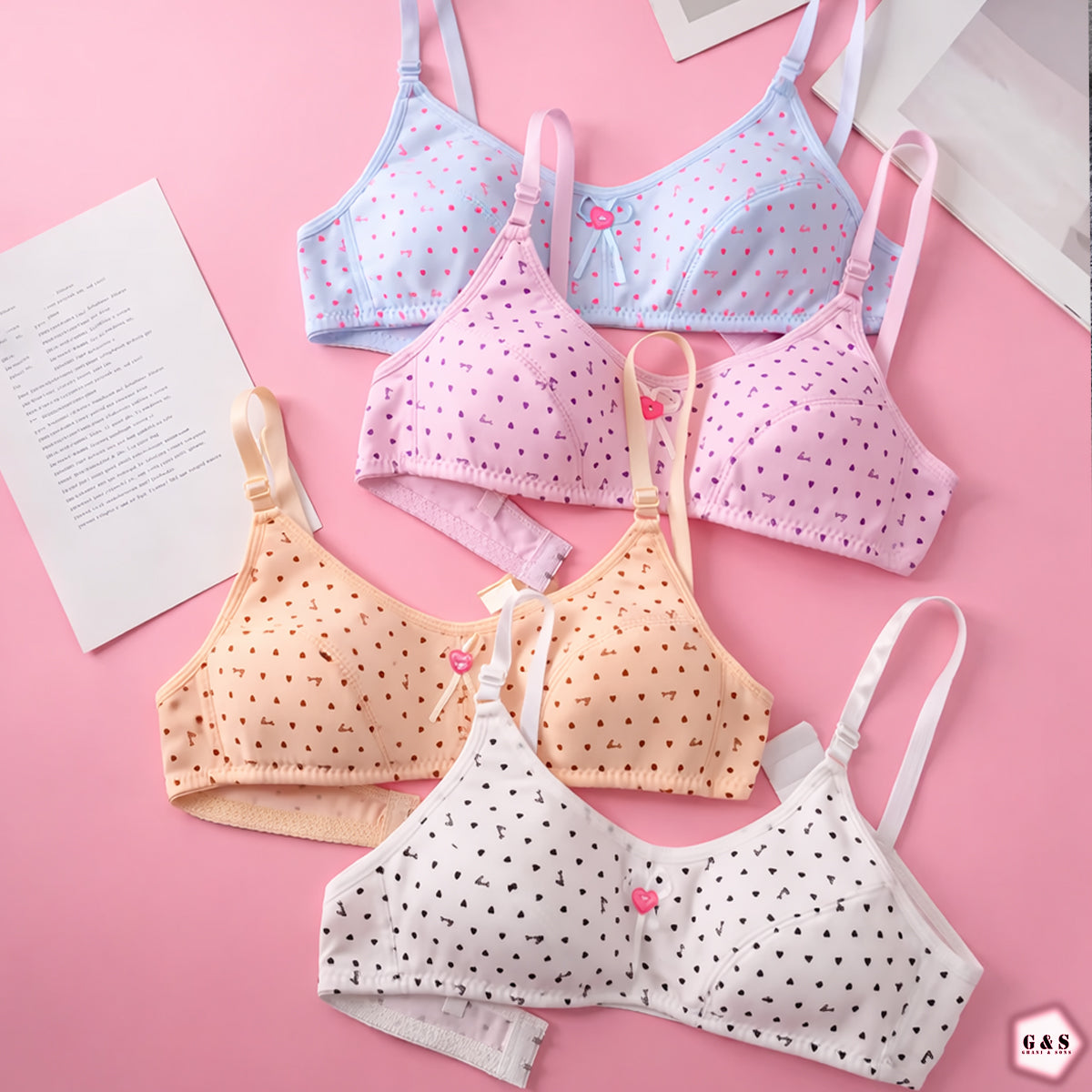 Zero Size Pack Of 3 Back Hook Design With Adjustable Straps Bralette