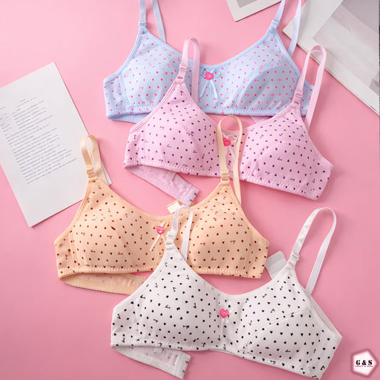 Zero Size Pack Of 3 Back Hook Design With Adjustable Straps Bralette