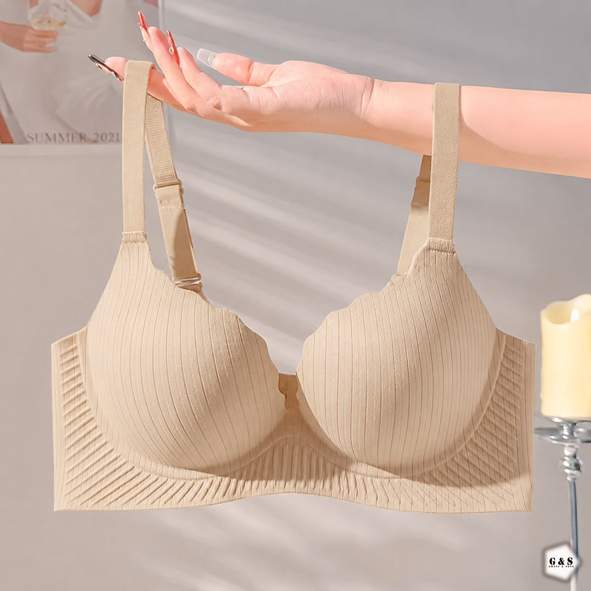 Pack Of 2 Double Padded Pushup Non-Wired Seamless Bras