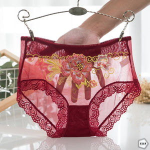 Exclusive Pack Of 5 Net & Embroidery Design Panties