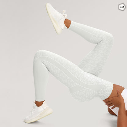 Premium Quality White Leopard Print Seamless Butt Lifter Gym/Yoga Legging