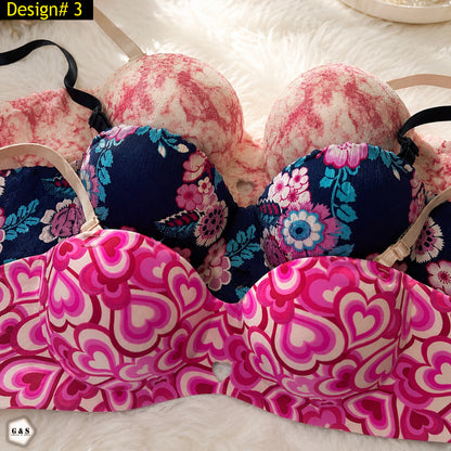 32 Size Non-Wired Pack Of 3 High Quality Seamless Double Padded Pushup Bras