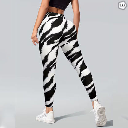 High Quality Zebra Printed Design Seamless Butt Lifter Gym/Yoga Legging