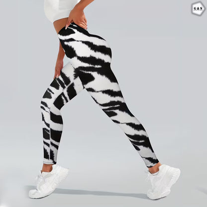 High Quality Zebra Printed Design Seamless Butt Lifter Gym/Yoga Legging