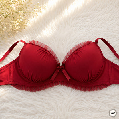 Pack Of 3 Double Padded Frill Design Wired Pushup Bras