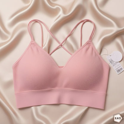 New Design Pack Of 3 Fix Pads Back Cross Casual/Sports Bralette