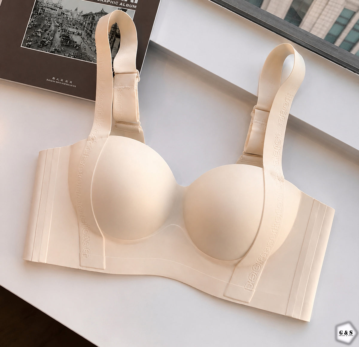 Pack Of 2 Double Padded Pushup Thick Straps Non-Wired Seamless Bras
