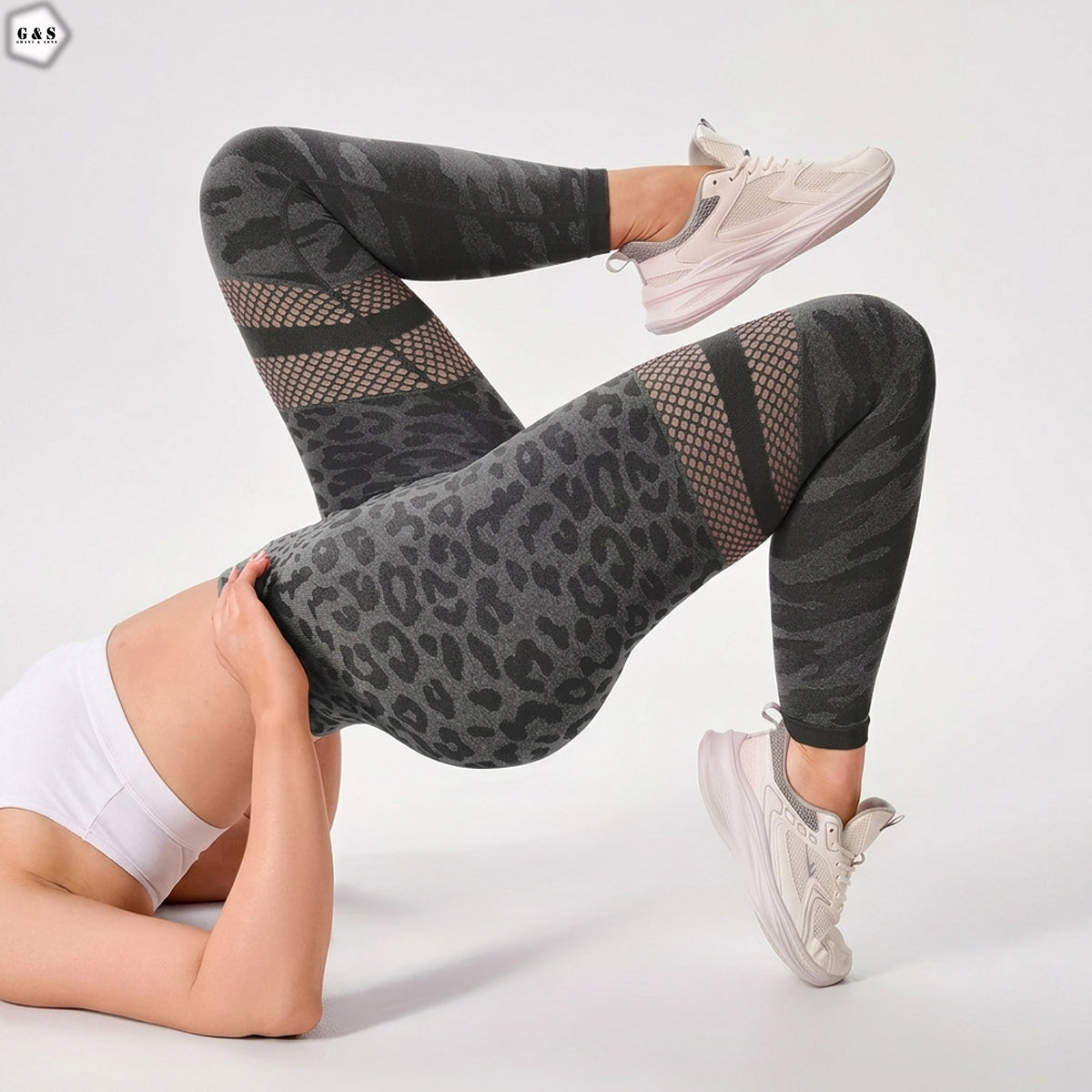 Grey Camouflage Design Seamless Butt Lifter Gym/Yoga Legging