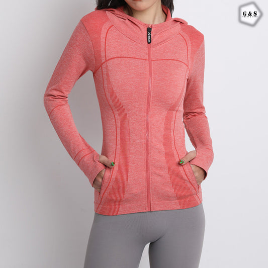 Slim Fit Gym/Casual Wear Peach Hoodie