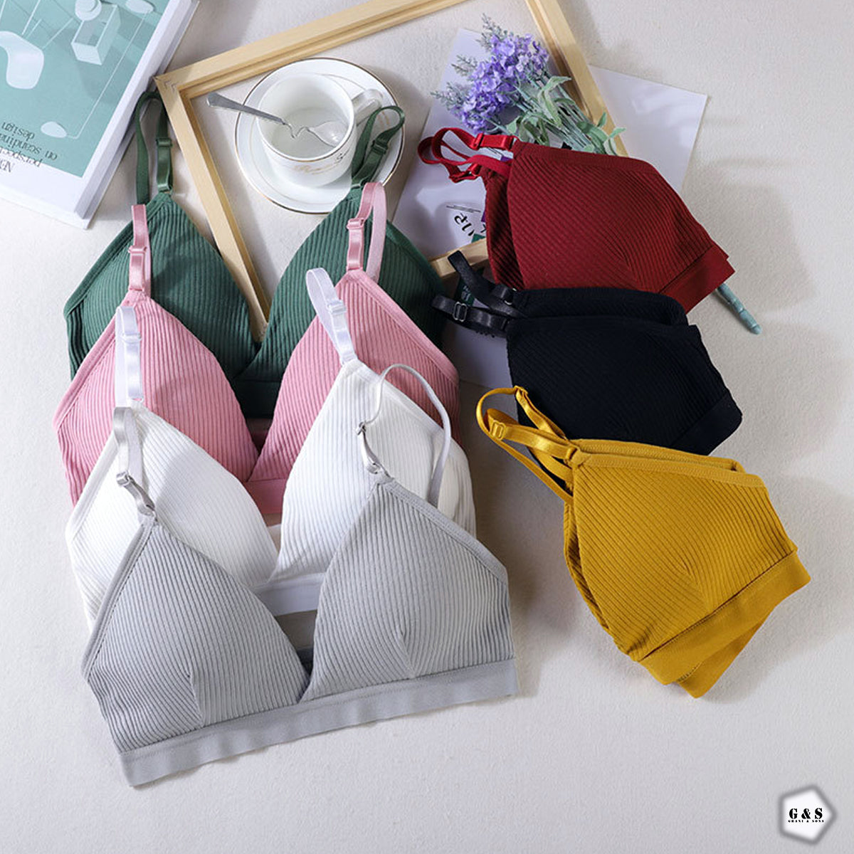 Girls Imported Pack Of 3 Cotton Sports/Casual Bralette