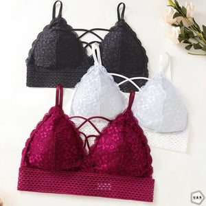 New Design Non-Wired Pack Of 3 Lace Bra/Bralette