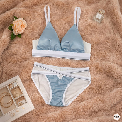 Ladies Imported High Quality Silk Design Bra/Bralette Panty Set