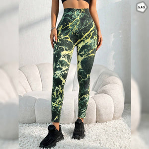 Tie-Dye Printed High Waist Seamless Butt Lifter Gym/Yoga Legging