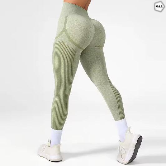 High Waist Seamless Green Butt Lifter Gym/Yoga Legging
