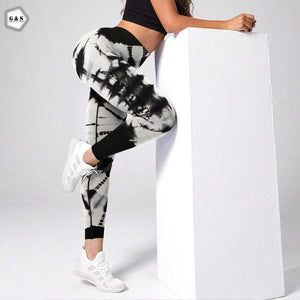 High Waist Black/White Seamless Butt Lifter Gym/Yoga Legging