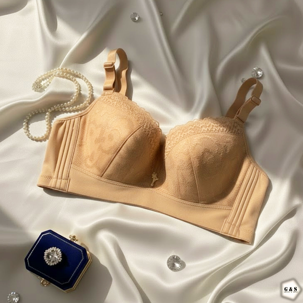 Pack Of 2 Premium Quality 5 Hooks Design Non-Wired Pushup Bras