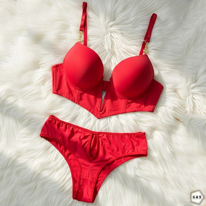 Pack Of 2 Single Padded Wired Pushup Bra & Panty Sets