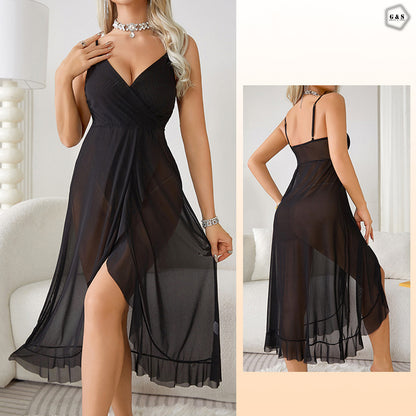 Ladies Imported V-Neck Chiffon Nightwear