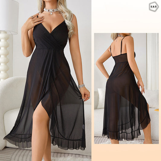 Ladies Imported V-Neck Chiffon Nightwear