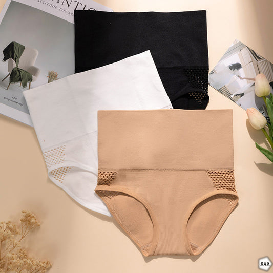 Pack Of 2 Seamless Premium Quality High Waist Mesh Hole Design Panties