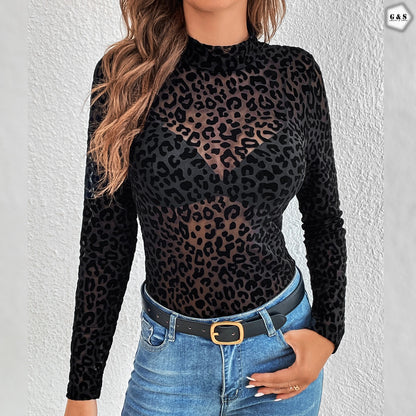 Black High Quality Fully Stretchable See Through Gymwear/Casual Shirt