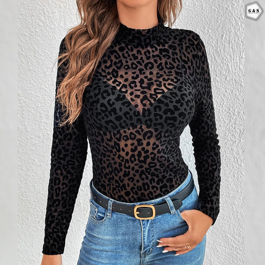 Black High Quality Fully Stretchable See Through Gymwear/Casual Shirt