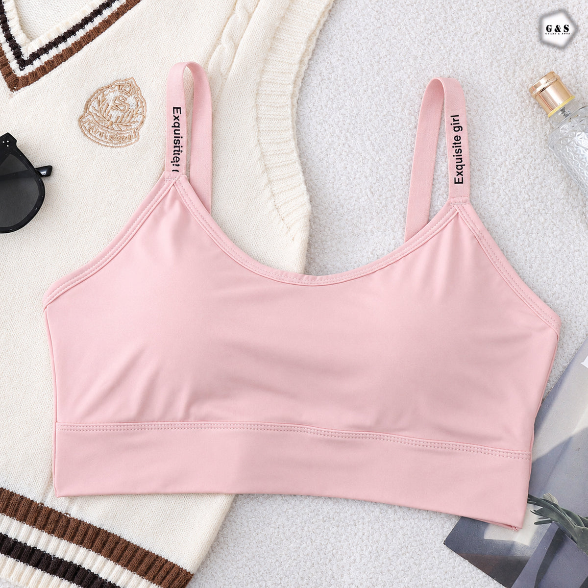 Pack Of 3 Ice-Silk Padded Back Hook Design Sports/Casual Bralette