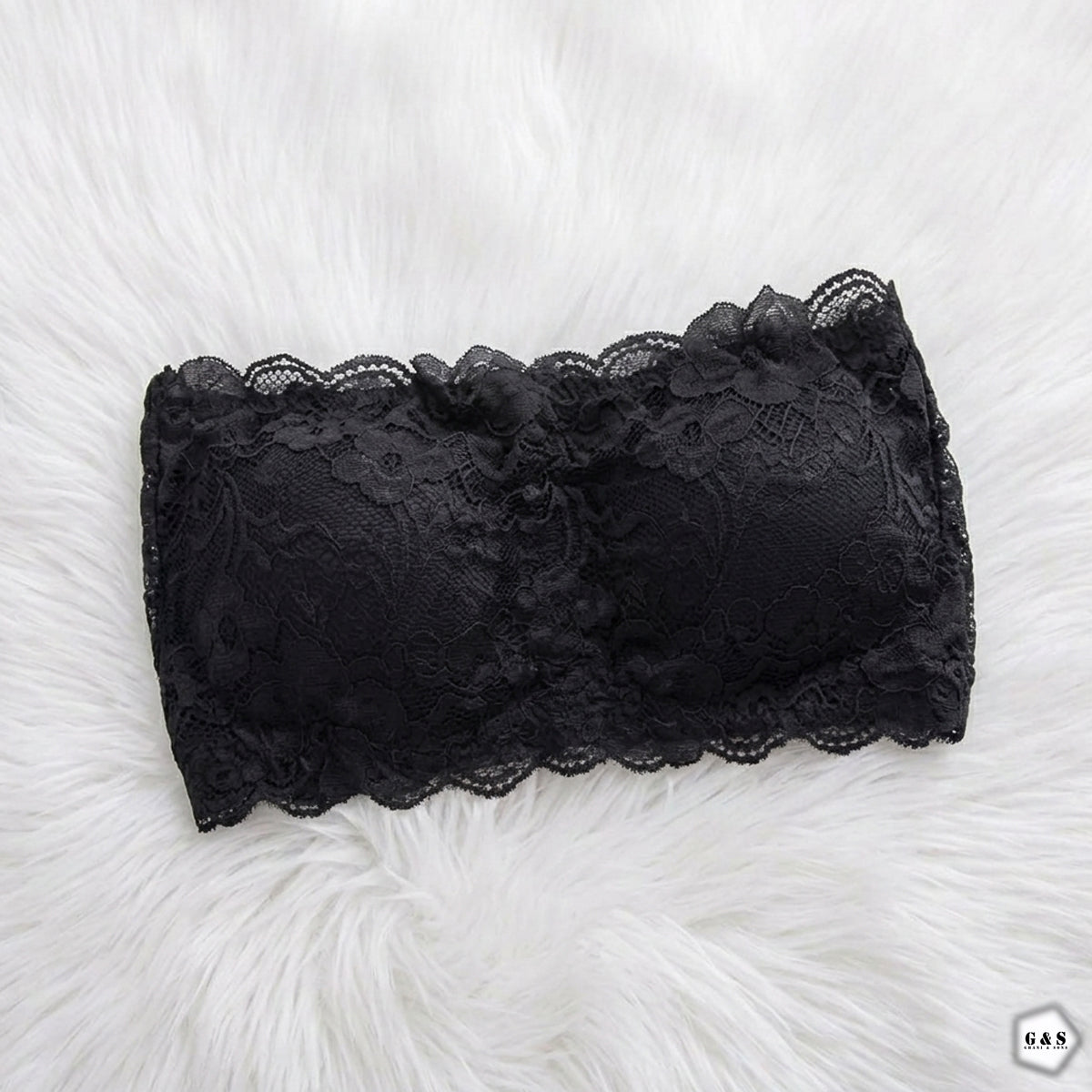 Girls Imported Pack Of 3 Lace Design Light Padded Strapless Bras