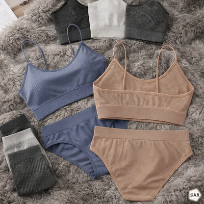 Pack Of 3 High Quality Bralette With T-Panty Sets