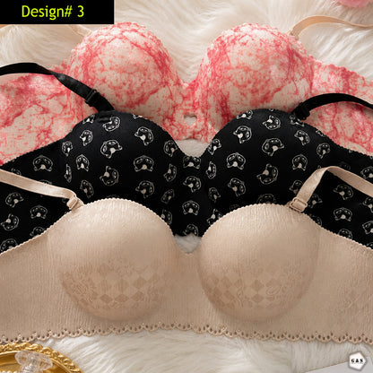 Zero Size Non-Wired Pack Of 3 High Quality Seamless Double Padded Pushup Bras