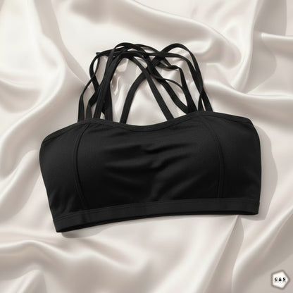 Pack Of 3 Cross Mesh Design Sports/Casual Bralette