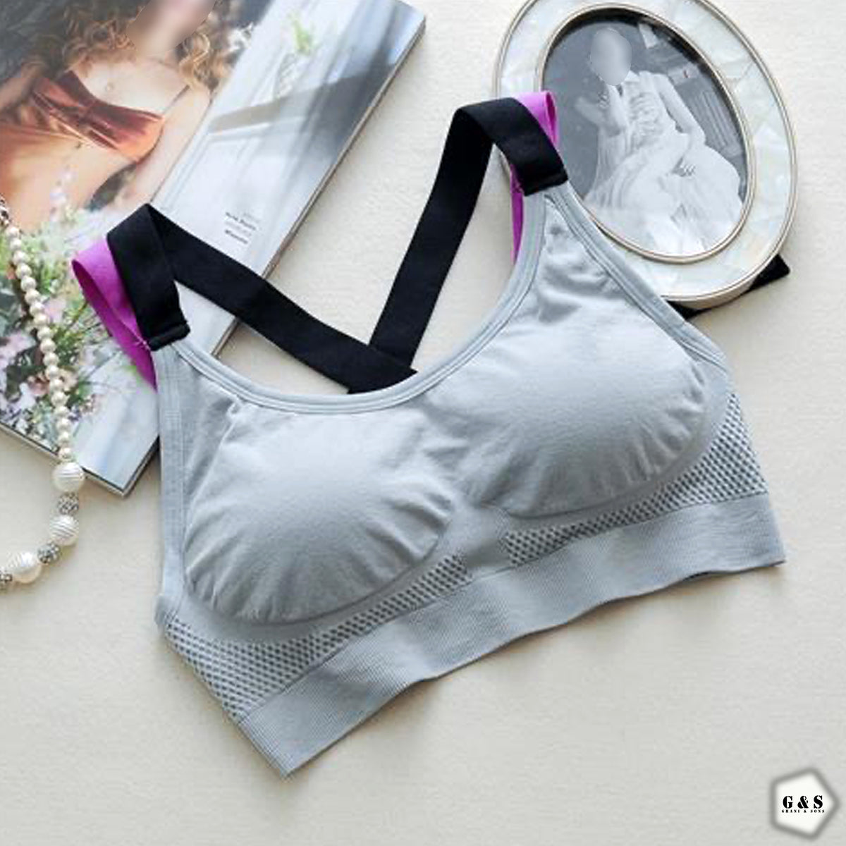 Pack Of 2 Cross Design Sports Bras