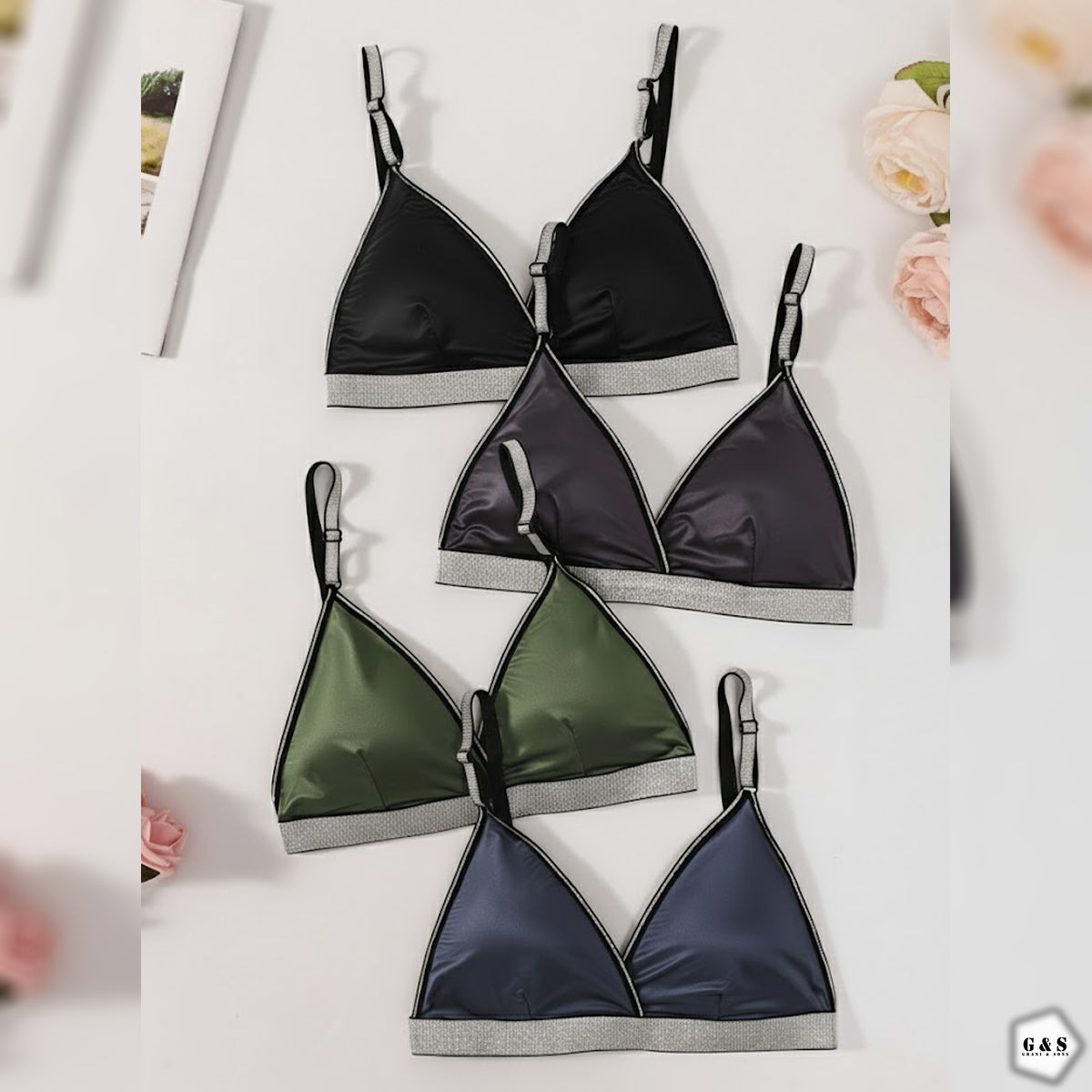 Girls Imported Pack Of 3 Silk Light Padded T-Shirt Bra/Bralette