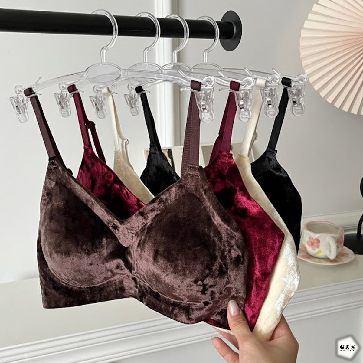 Pack Of 3 Light Padded Winters Velvet Bra