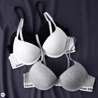 Cotton Pack Of 3 Pushup Wired Bras