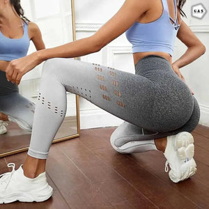 High Waist Seamless Mesh Hole Butt Lifter Gym/Yoga Legging