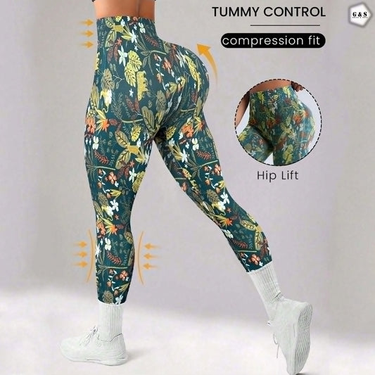 High Waist Seamless Printed Gym/Yoga Legging
