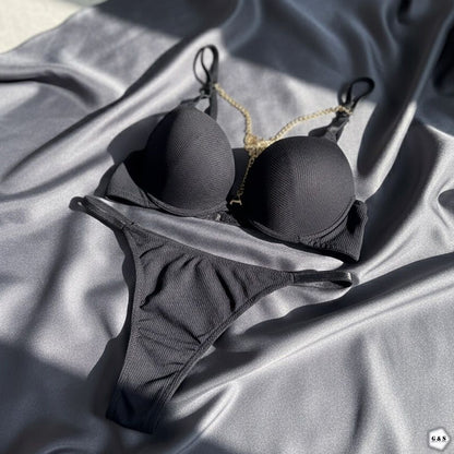 New Style Pack Of 2 Light Padded Wired Pushup Bra With T-Panty Set