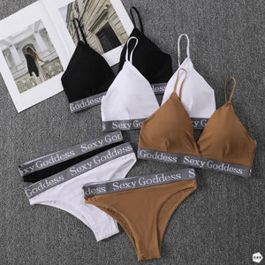 Summer Pack Of 3 Bra/Bralette With T-Panty Sets