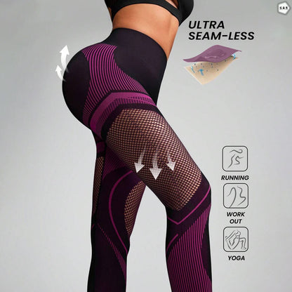 High Waist Seamless Mesh-Hole Design Butt Lifter Gym/Yoga Legging